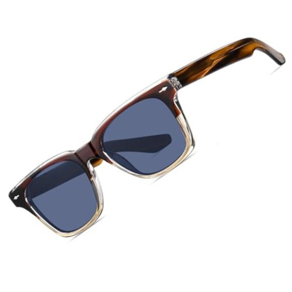 Chunky Square Sunglasses Men UV400 Polarized 90s Retro